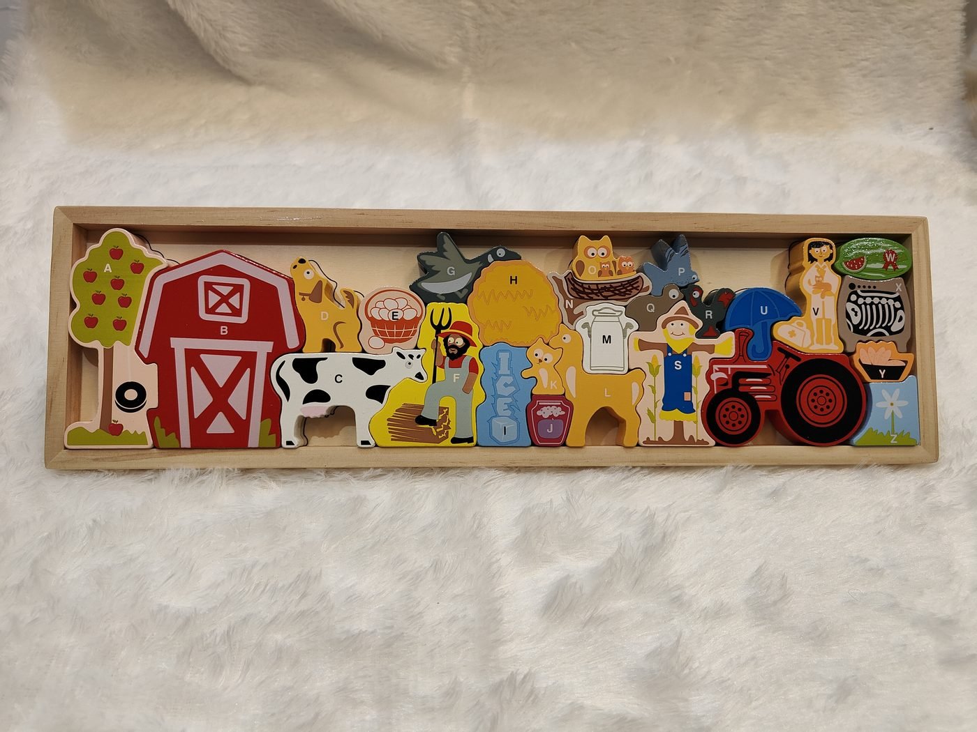Little Roots A to Z Wooden Alphabet Farm Puzzle